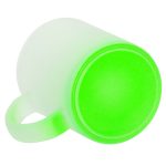 11OZ Sublimation Frosted Glass Mug (Gradient Green)-3