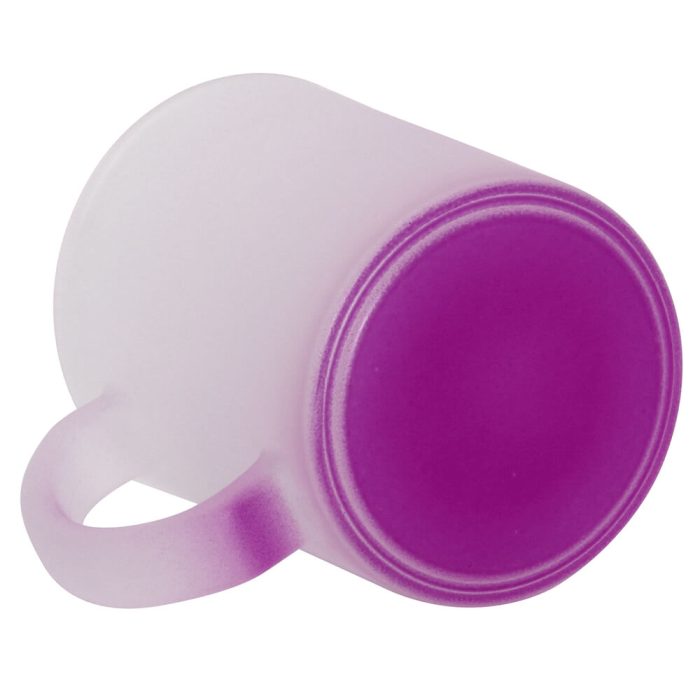 11OZ Sublimation Frosted Glass Mug (Gradient Purple)-3
