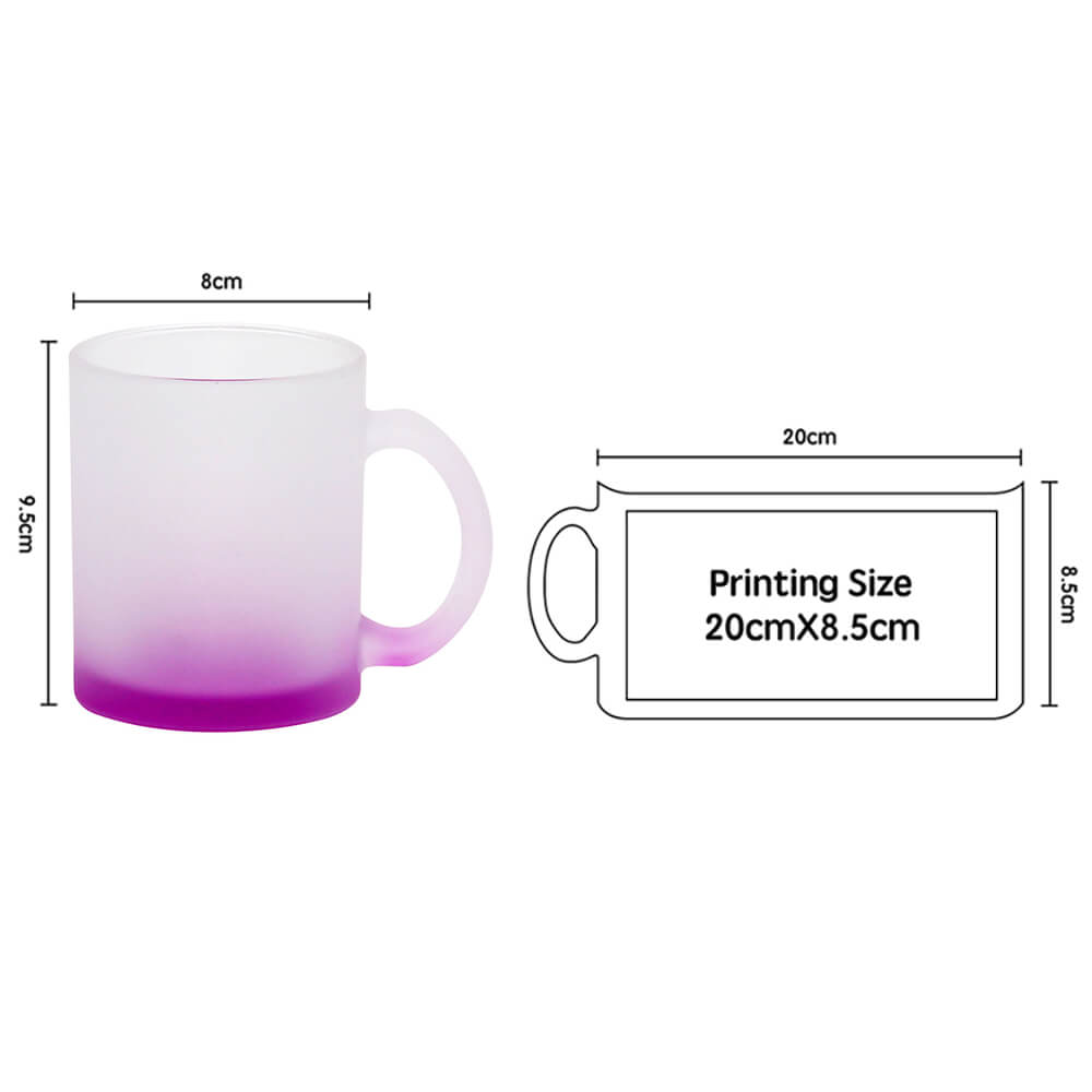 11oz Sublimation Blanks Purple Plated Ceramic Mug - BestSub