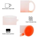 11OZ Sublimation Frosted Glass Mug (Gradient Red)-4