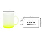 11OZ Sublimation Frosted Glass Mug (Gradient Yellow)-4