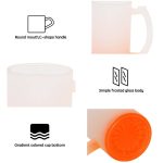 16OZ Sublimation Frosted Glass Mug (Gradient Red)-5