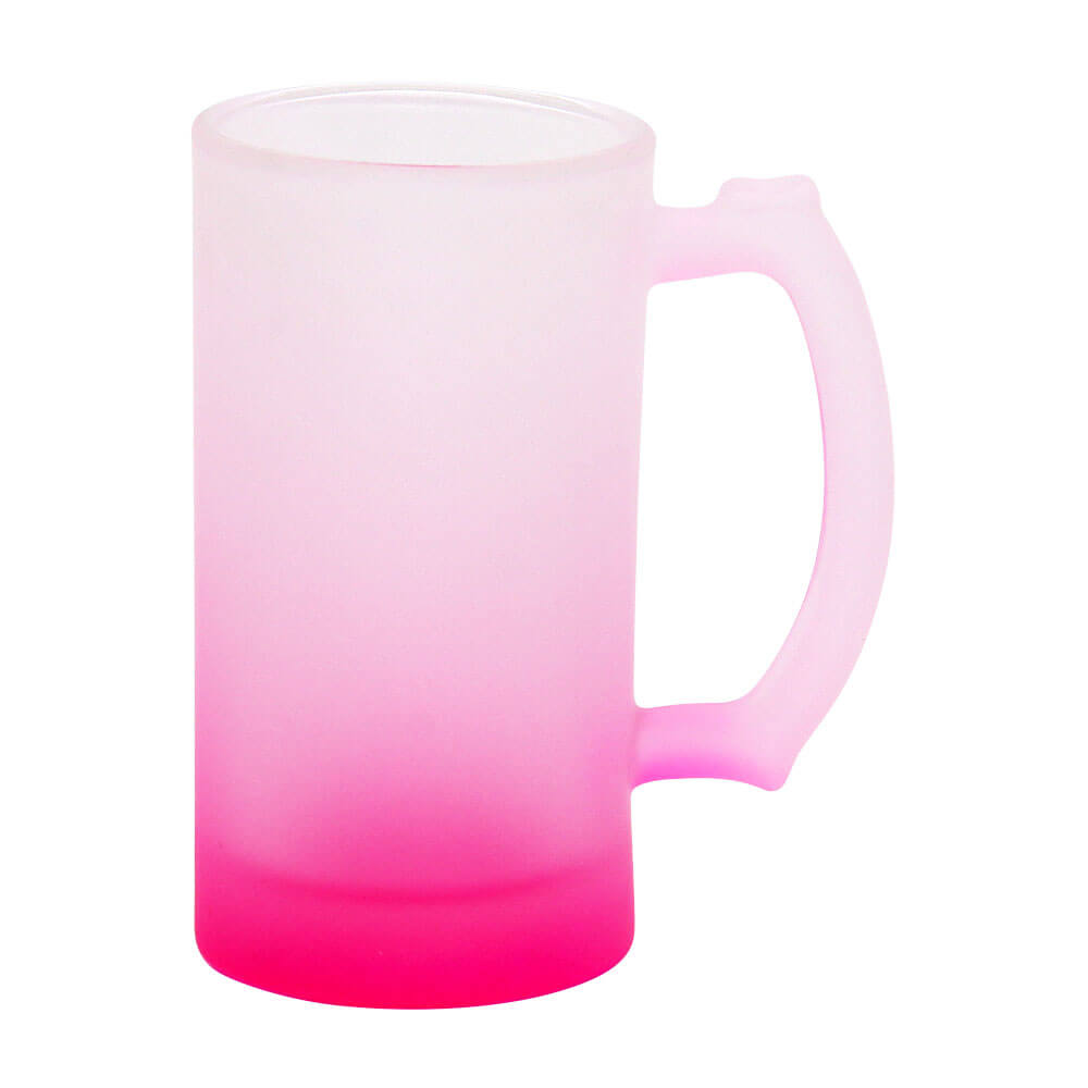 16oz, 20oz, 25oz Colorful Frosted Glass Sublimation Cups Straight
