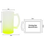 16OZ Sublimation Frosted Glass Mug (Gradient Yellow)-4