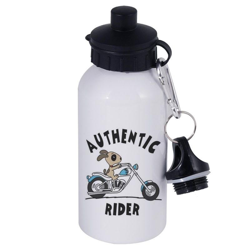 400ml Sports Bottle Double Caps White 2