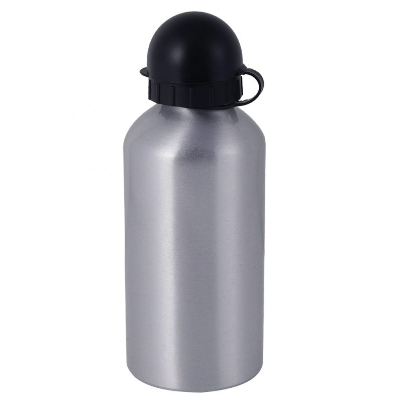 500ml Sports Bottle Round Cap Silver 1