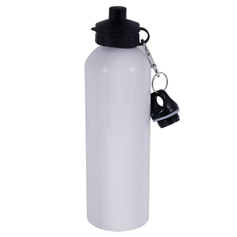 750ml Sports Bottle Double Caps White 1