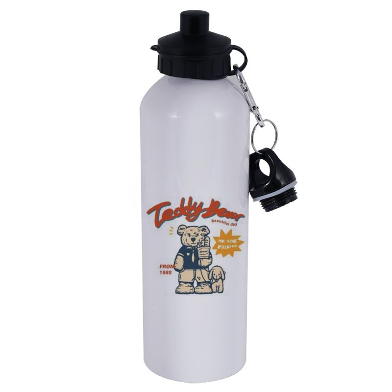 750ml Sports Bottle Double Caps White 2