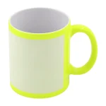 Fluorescent Mug-white patch-Yellow 1