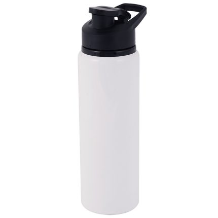 600 ml Portable Aluminum Water Bottle White 1