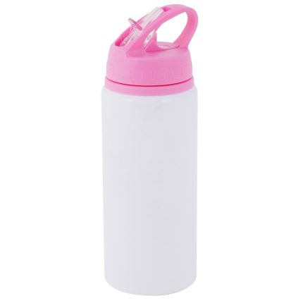 600ml Aluminium Sport Bottle with Pink Lid 1