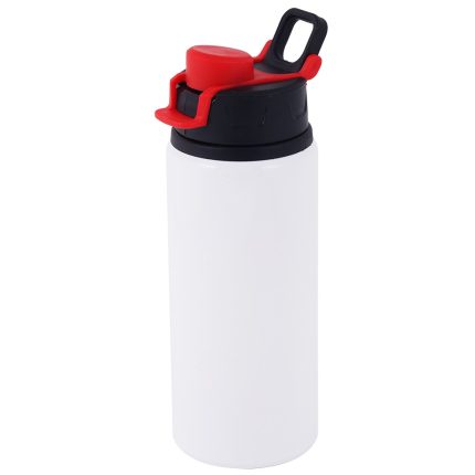 600ml Aluminum Water Bottle with Red Buckle 1