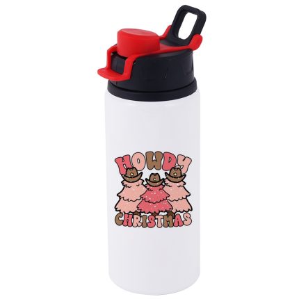 600ml Aluminum Water Bottle with Red Buckle 2