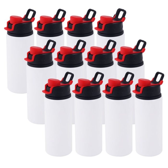 600ml Aluminum Water Bottle with Red Buckle 4