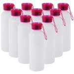 750ml Aluminium Bottle with Red screw cap and matching strap White 3