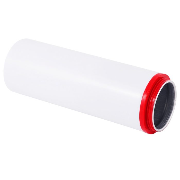 750ml Aluminum Water Bottle with Transparent Cap Red Lid White 4