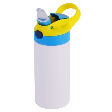 350ml kids stainless steel insulated water bottle-blue lid-2