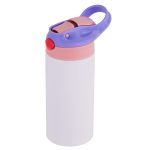 350ml kids stainless steel insulated water bottle-pink lid-1