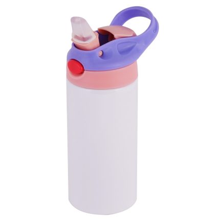 350ml kids stainless steel insulated water bottle-pink lid-2