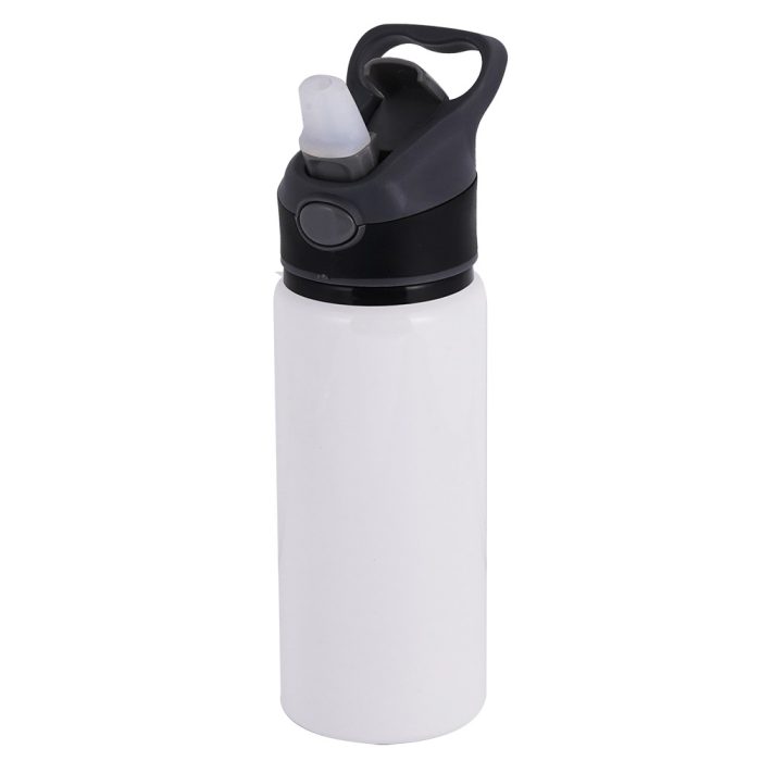 600ml white water Bottle-black Cap-2