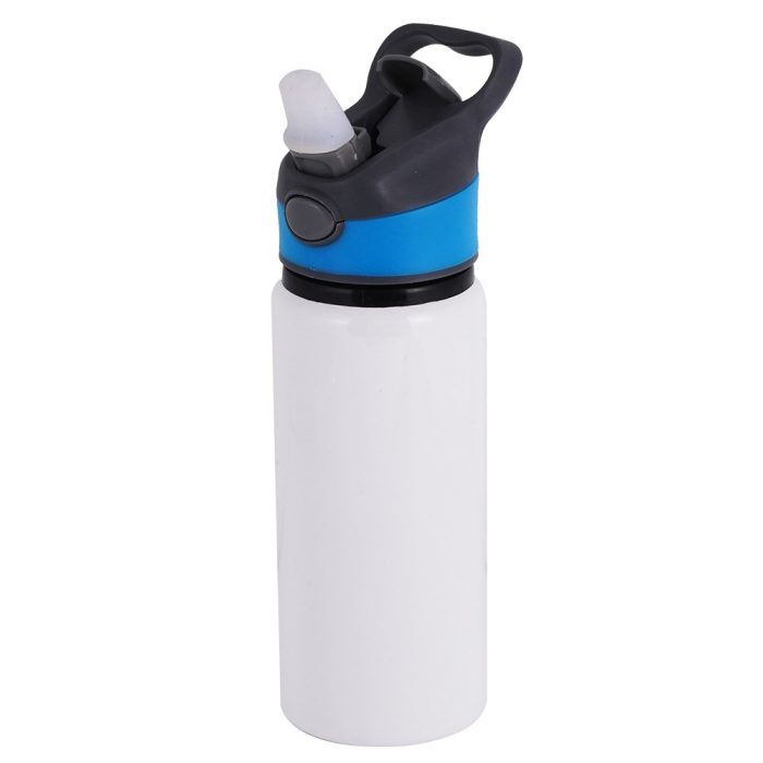 600ml white water Bottle-blue Cap-2