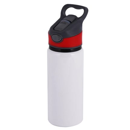 600ml white water Bottle-red Cap-1