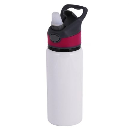 600ml white water Bottle-rose red Cap-2