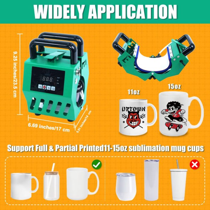 11oz portable mug press green-4