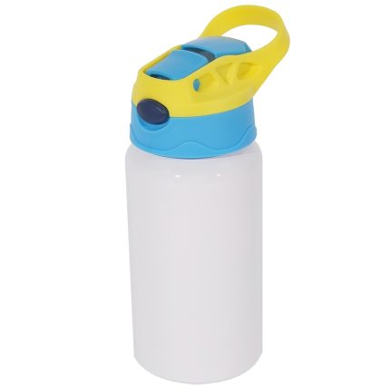 500ml kids aluminum water bottle with blue cover-1