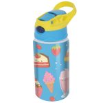 500ml kids aluminum water bottle with blue cover-5