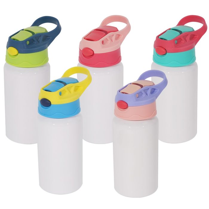 500ml kids aluminum water bottle with color cover