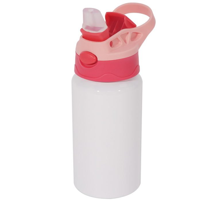 500ml kids aluminum water bottle with red cover-2