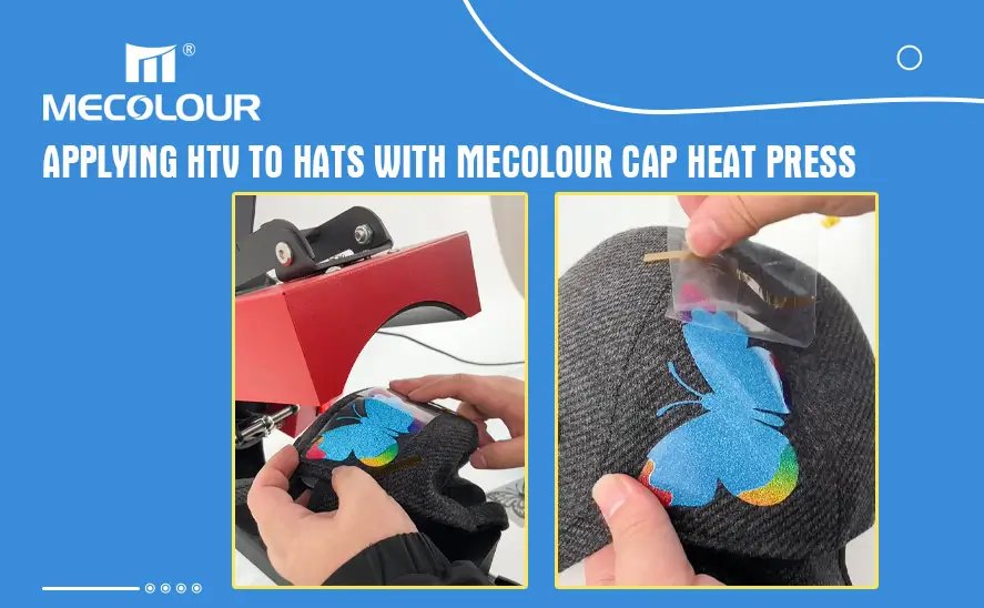 Applying HTV to Hats with Cap Heat Press