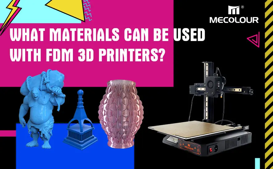 What materials can be used with FDM 3D printers